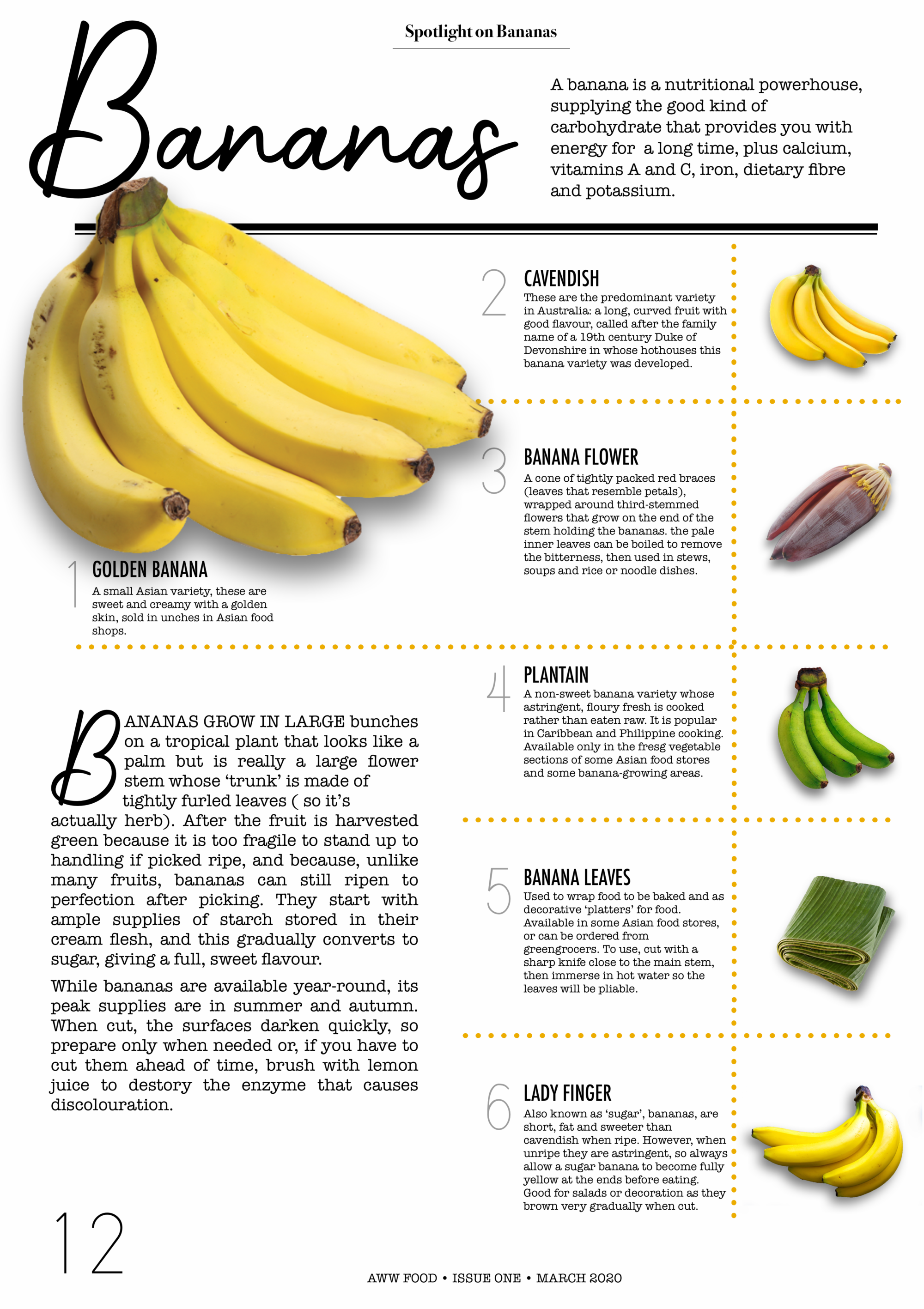 Magazine page bananas