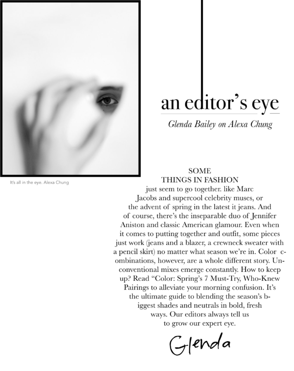 Magazine page editors eye