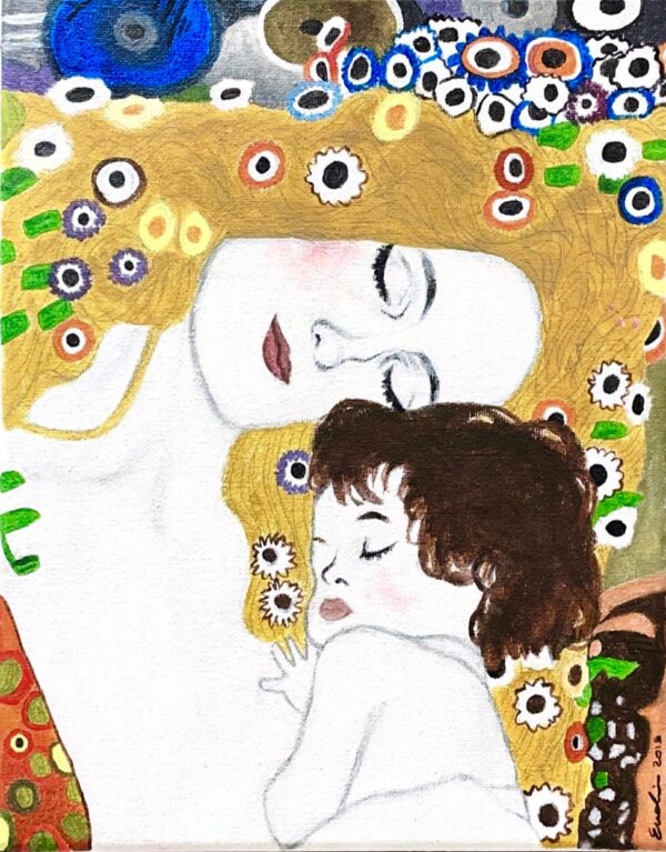 Klimt Mother and Child painting